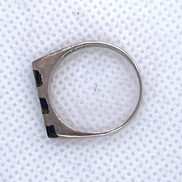 925 Sterling Silver Mexico Abalone Channel Inlay Iridescent Ring Size 6.25 VTG - Picture 9 of 15